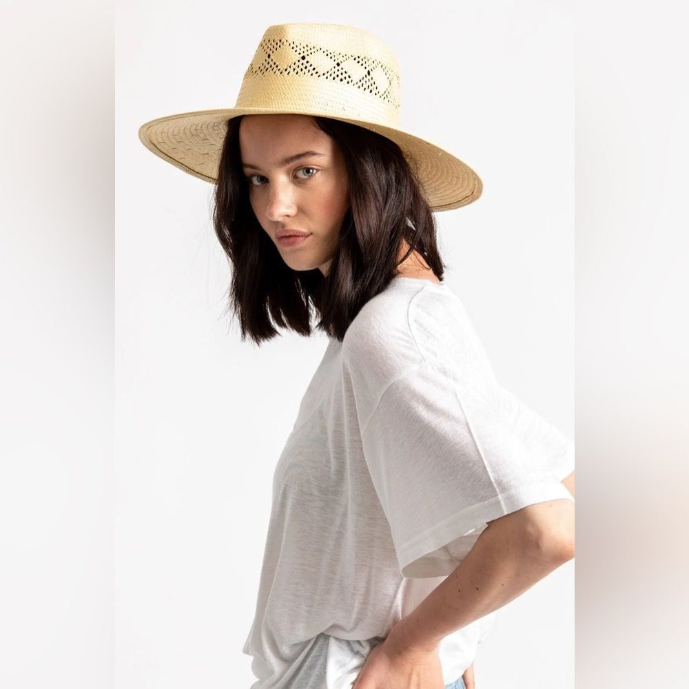 Brixton Joanna IV Natural Straw Hat Sz 7 / S (fits M) Vacation Sprint Break Boho